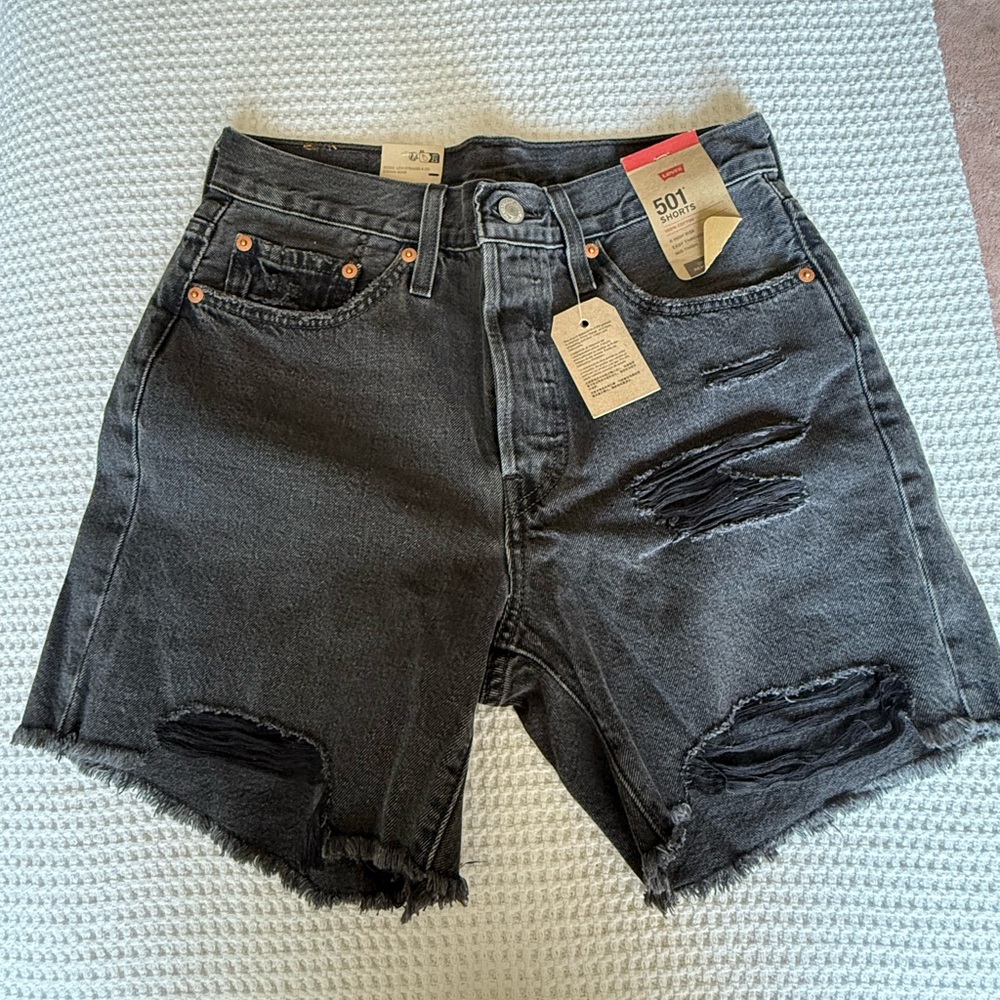 Levi's Women's Black Denim Shorts